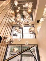 Lava Swag Pendant Light – Sculptural Molten Shade with Mirror Effect