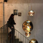 Lava Swag Pendant Light – Sculptural Molten Shade with Mirror Effect