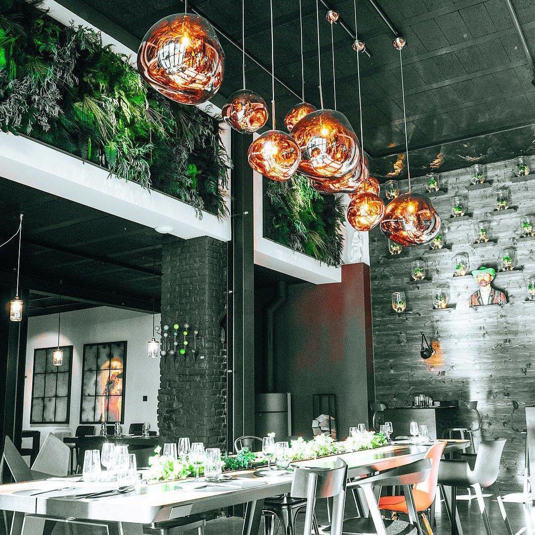 Lava Swag Pendant Light – Sculptural Molten Shade with Mirror Effect