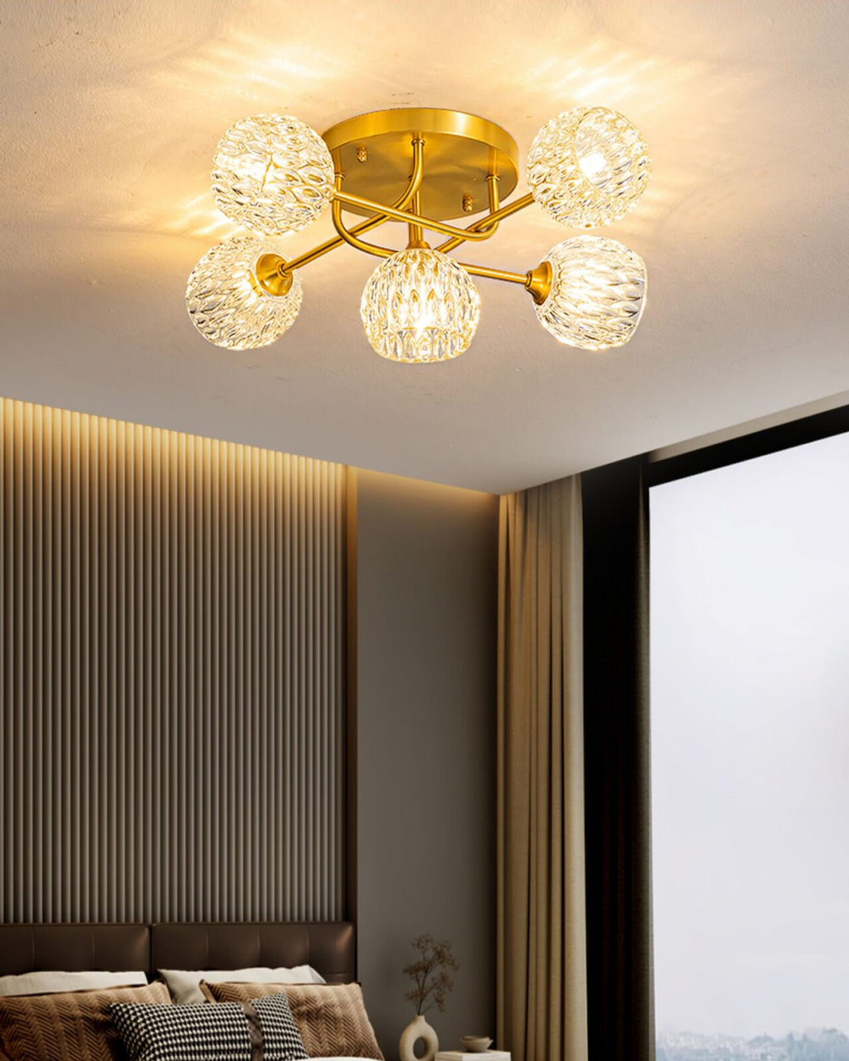 Modern Light Luxury Crystal Ceiling Lamp