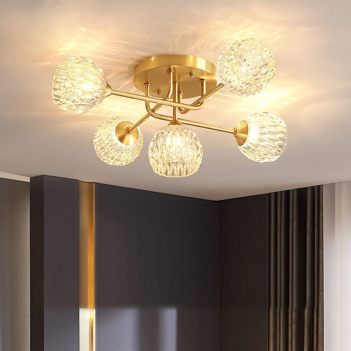 Modern Light Luxury Crystal Ceiling Lamp
