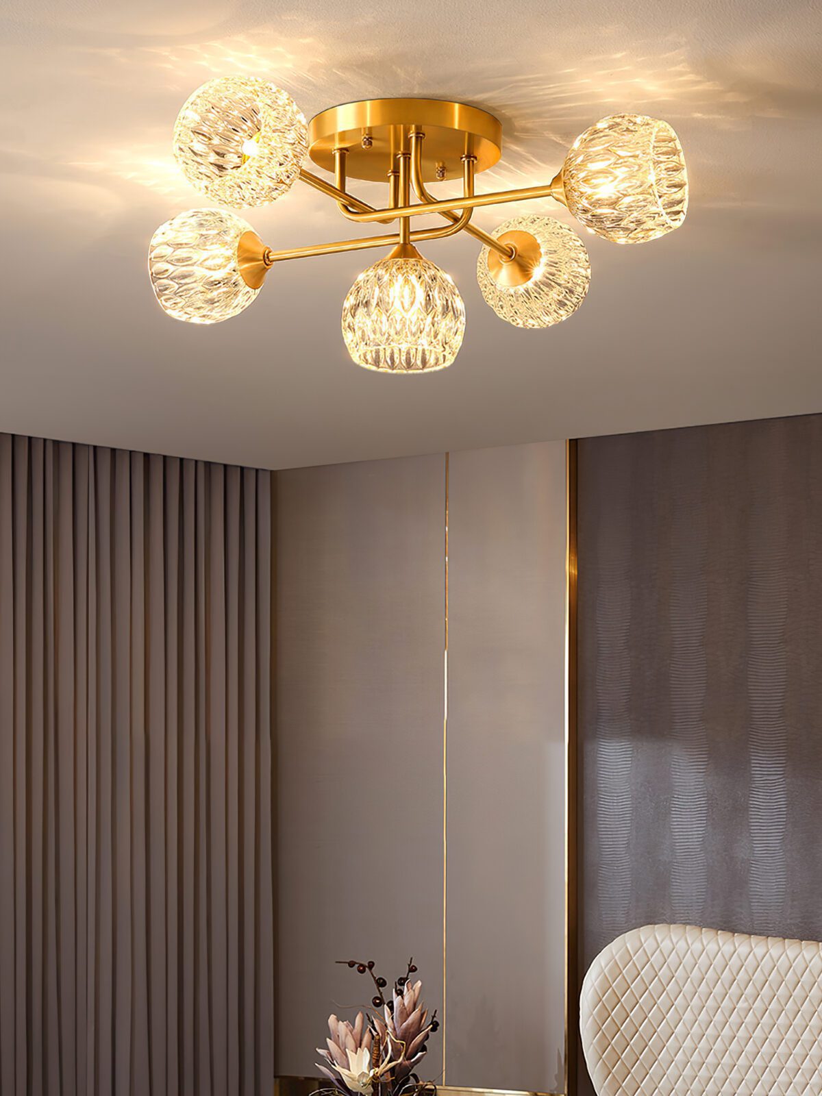 Modern Light Luxury Crystal Ceiling Lamp