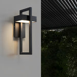 Rectangular Black Outdoor Wall Lamp Ha077342