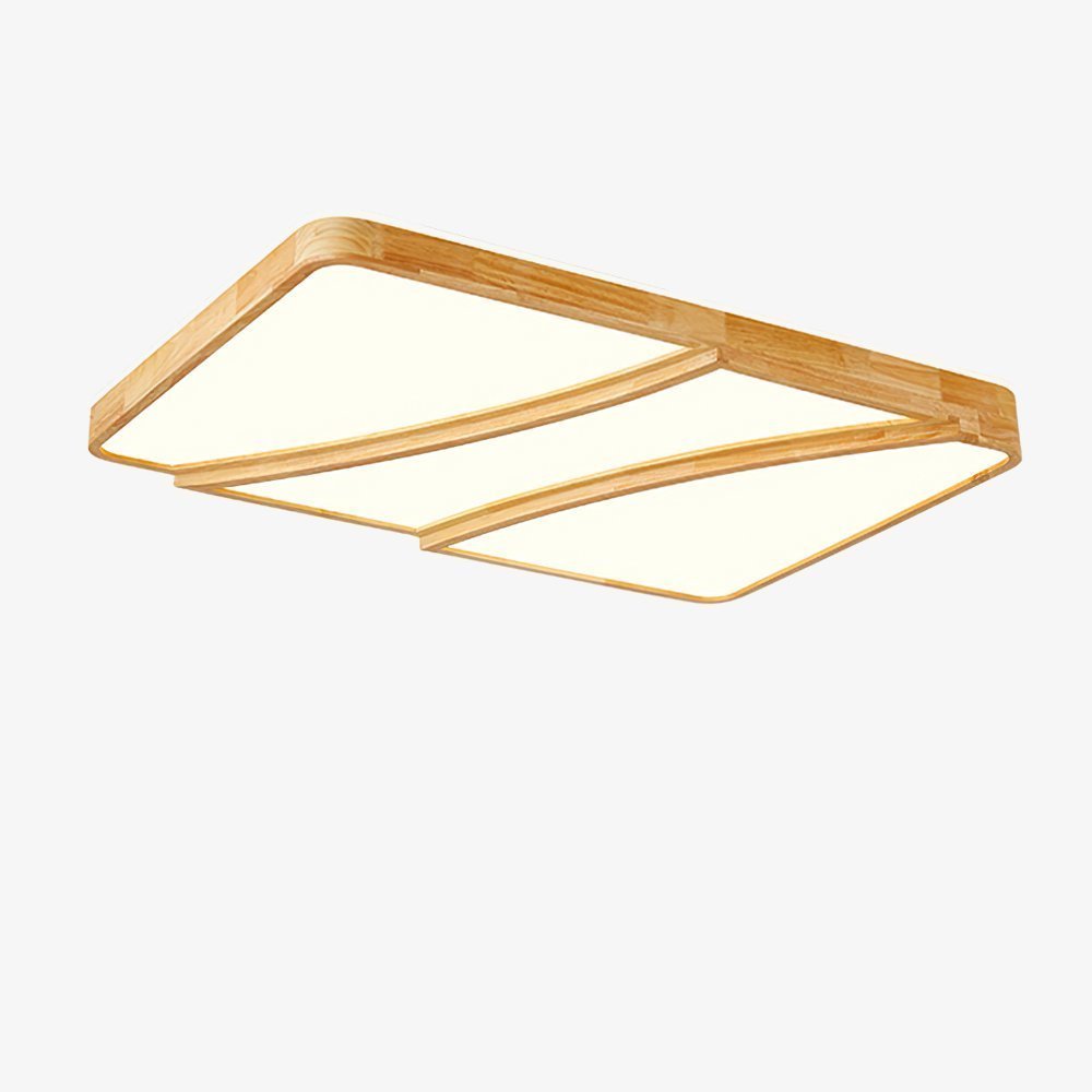 Modern Rectangular Log Ceiling Lamp