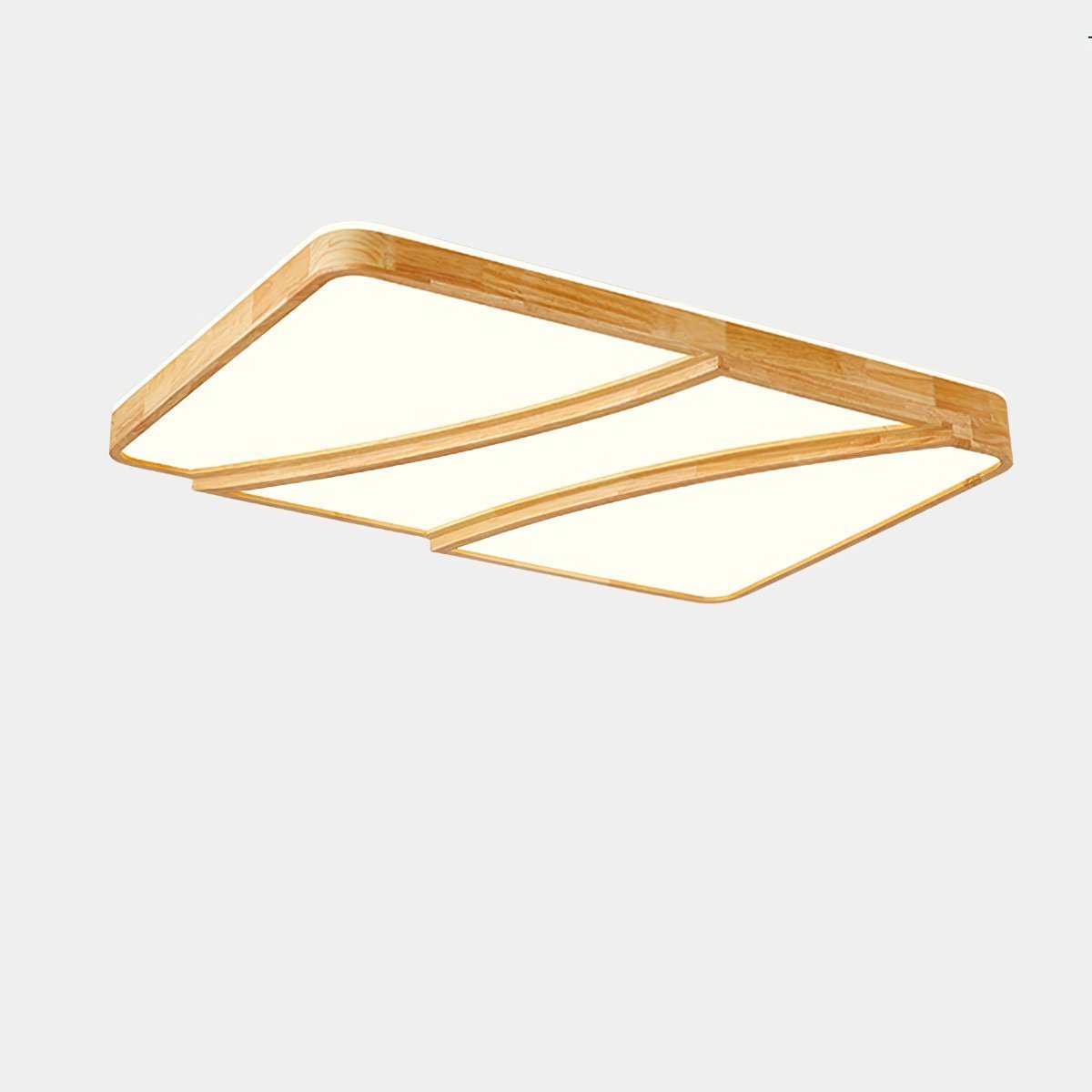 Modern Rectangular Log Ceiling Lamp