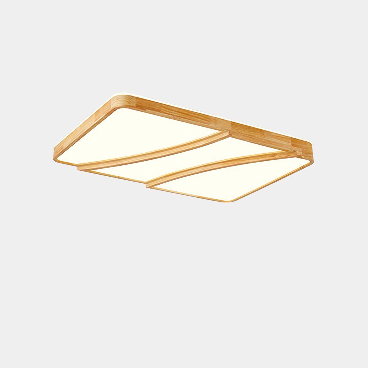Modern Rectangular Log Ceiling Lamp