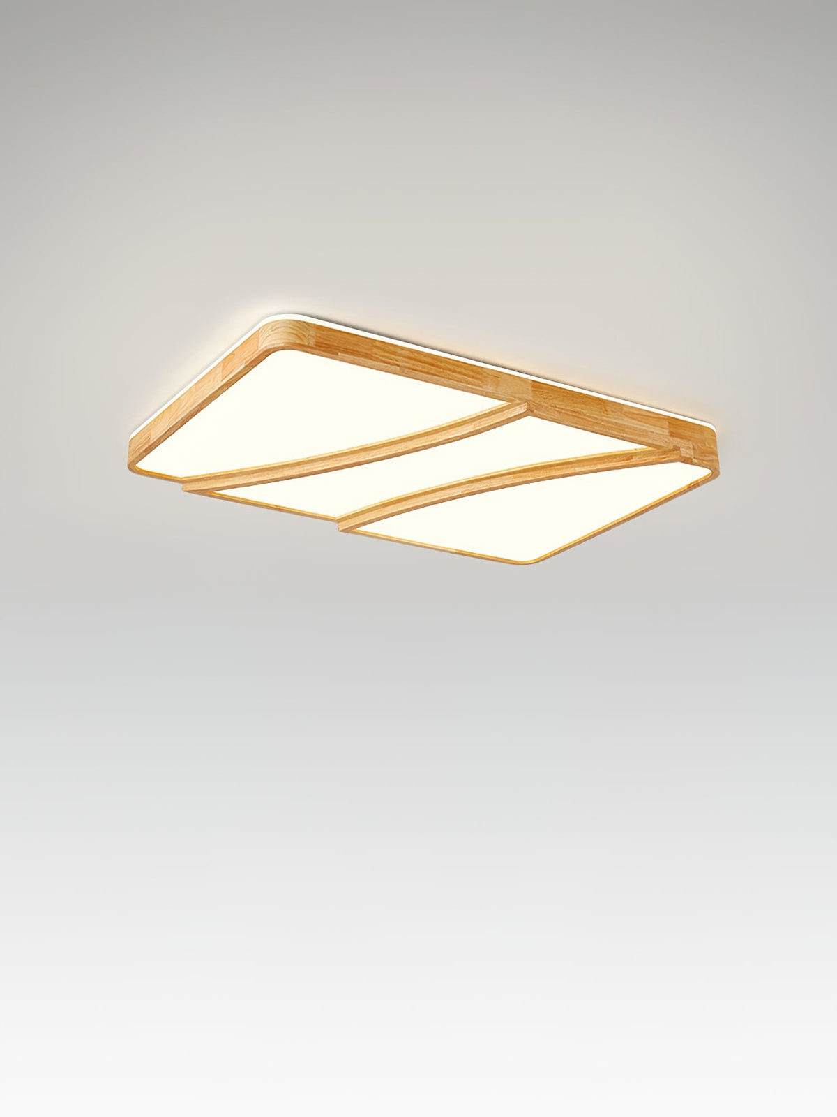Modern Rectangular Log Ceiling Lamp