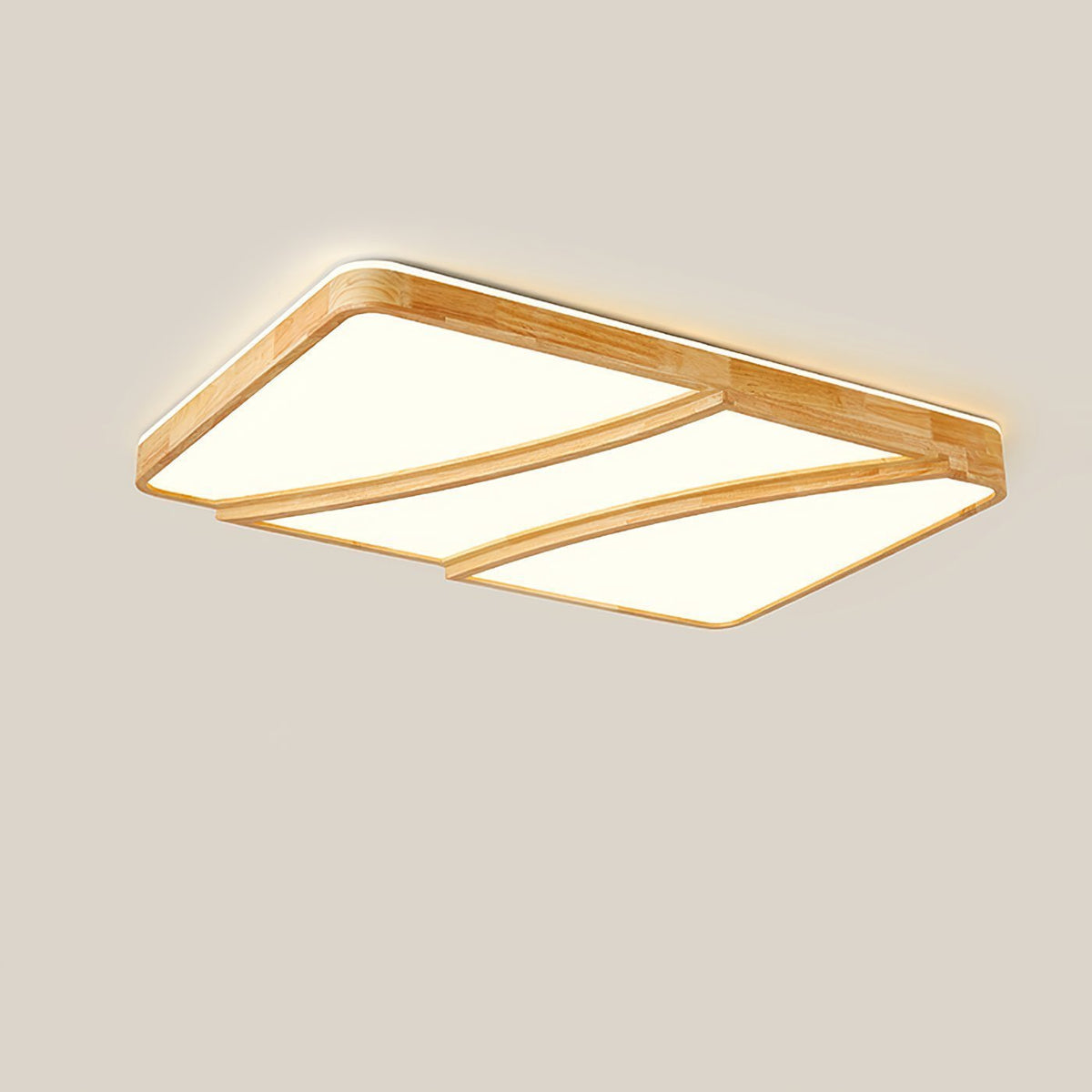 Modern Rectangular Log Ceiling Lamp
