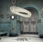 Lumière Cristal Round Chandelier in Chrome and Clear Crystal