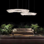 Lumière Cristal Round Chandelier in Chrome and Clear Crystal