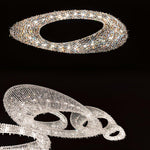 Lumière Cristal Round Chandelier in Chrome and Clear Crystal
