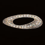 Lumière Cristal Round Chandelier in Chrome and Clear Crystal
