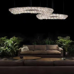 Lumière Cristal Round Chandelier in Chrome and Clear Crystal