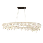 Lumière Cristal Round Chandelier in Chrome and Clear Crystal