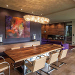 Lumière Cristal Round Chandelier in Chrome and Clear Crystal