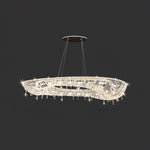 Lumière Cristal Round Chandelier in Chrome and Clear Crystal