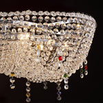 Lumière Cristal Round Chandelier in Chrome and Clear Crystal