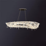 Lumière Cristal Round Chandelier in Chrome and Clear Crystal