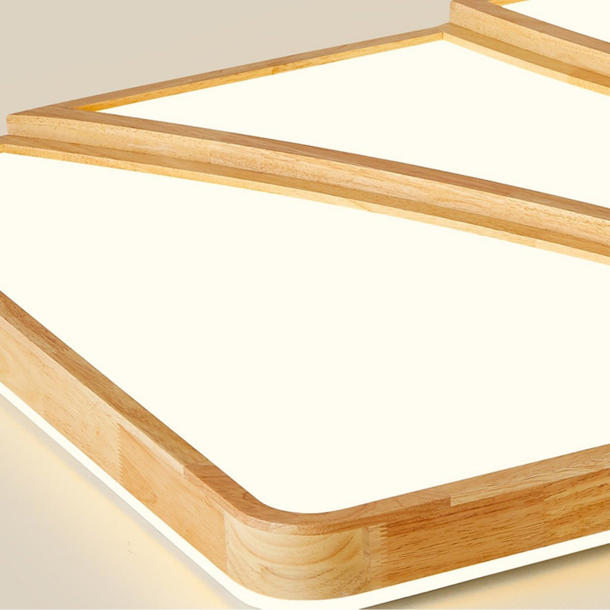 Modern Square Log Ceiling Lamp