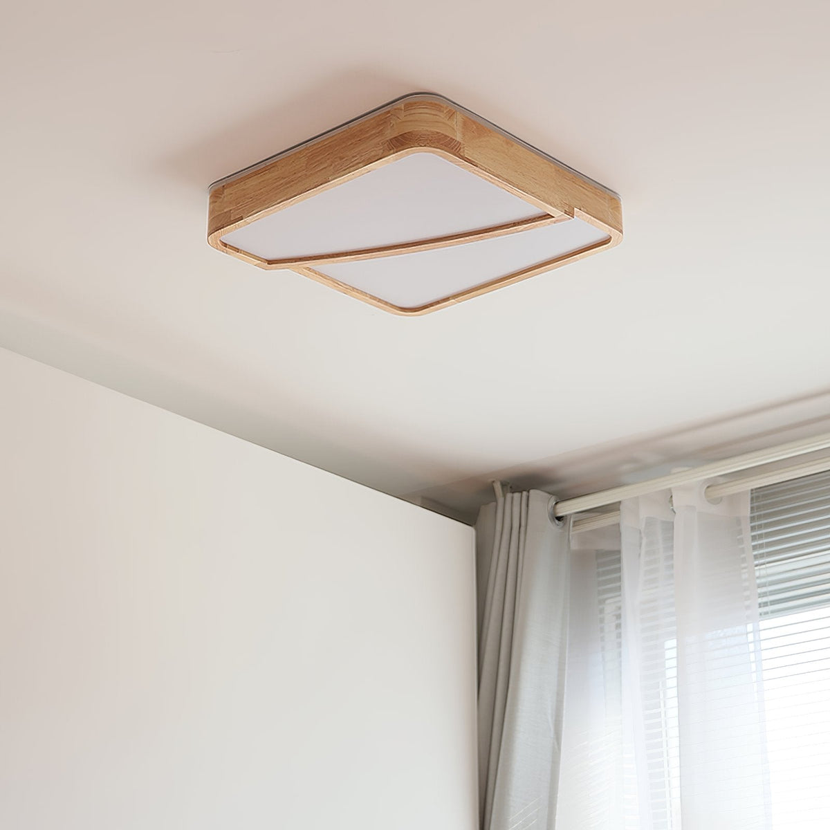 Modern Square Log Ceiling Lamp