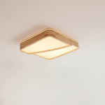 Modern Square Log Ceiling Lamp