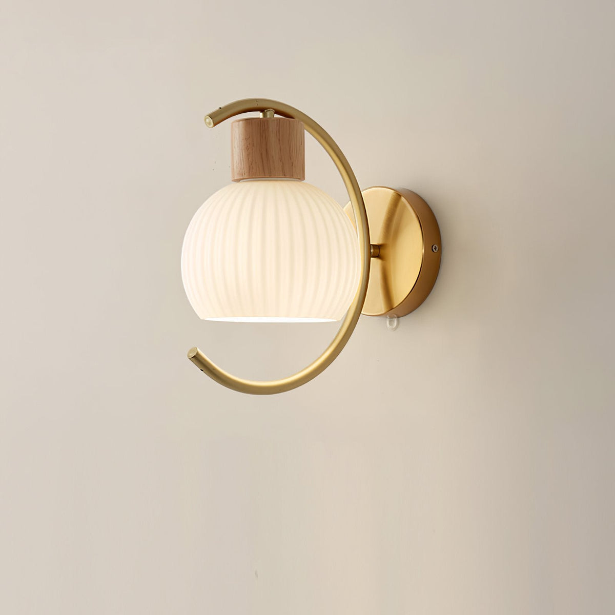 Modern Wood Grain Wall Light