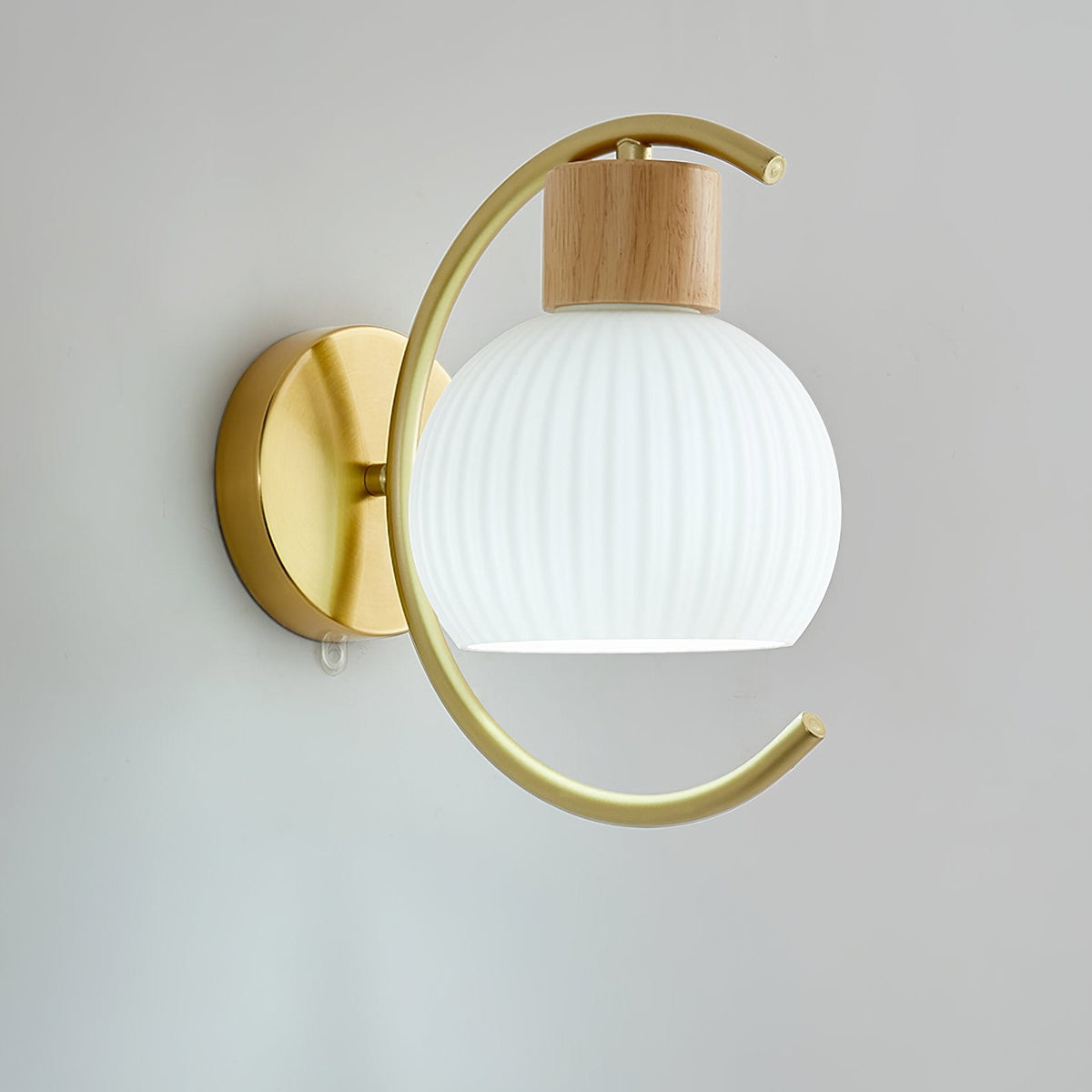 Modern Wood Grain Wall Light
