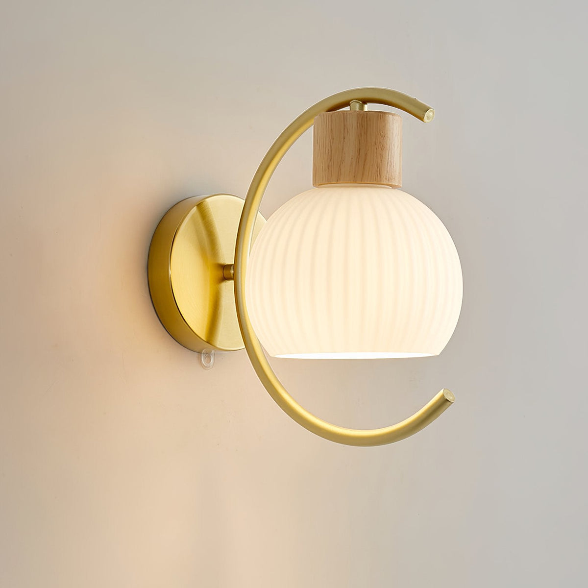 Modern Wood Grain Wall Light