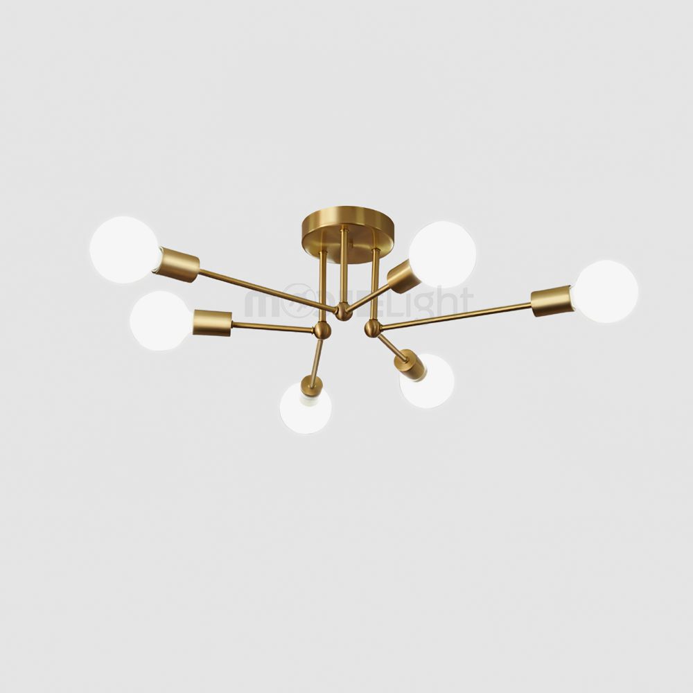 Molecular Brass Ceiling Light