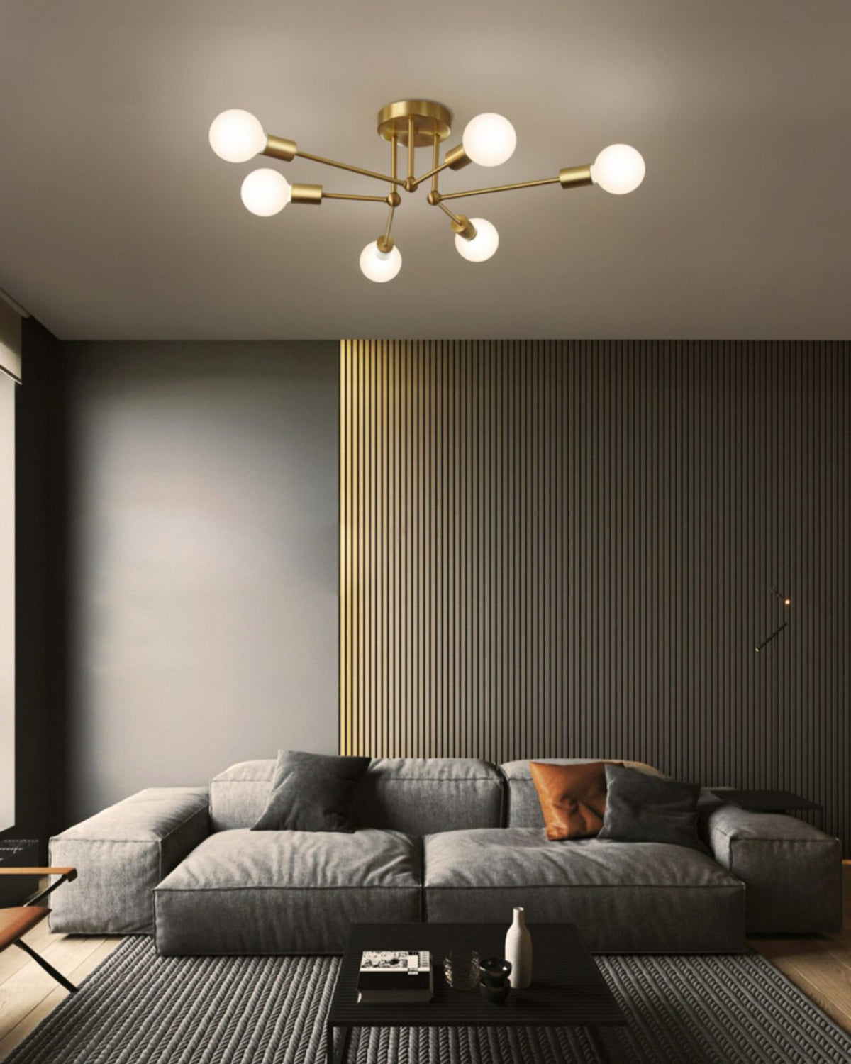 Molecular Brass Ceiling Light