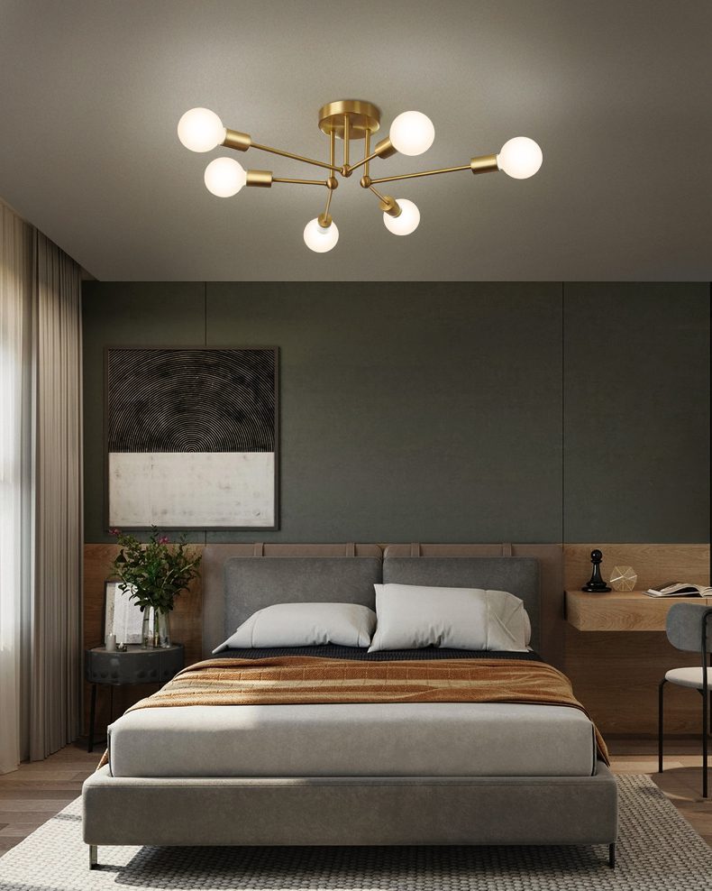 Molecular Brass Ceiling Light