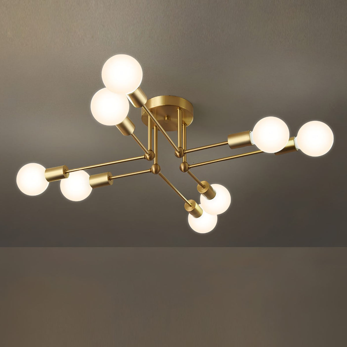 Molecular Brass Ceiling Light