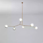 Molecular Glass Ball Chandelier in Gold for Modern Interiors
