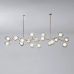 Molecular Glass Ball Chandelier in Gold for Modern Interiors