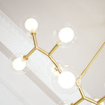 Molecular Glass Ball Chandelier in Gold for Modern Interiors