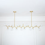 Molecular Glass Ball Chandelier in Gold for Modern Interiors