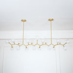 Molecular Glass Ball Chandelier in Gold for Modern Interiors
