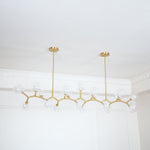 Molecular Glass Ball Chandelier in Gold for Modern Interiors