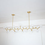 Molecular Glass Ball Chandelier in Gold for Modern Interiors