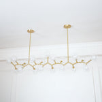 Molecular Glass Ball Chandelier in Gold for Modern Interiors
