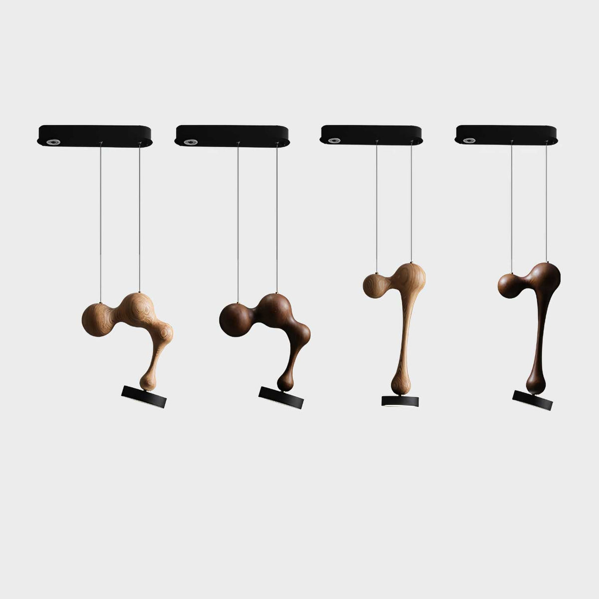 Molecule Wooden Pendant Light – Handcrafted LED Pendant for Modern Interiors
