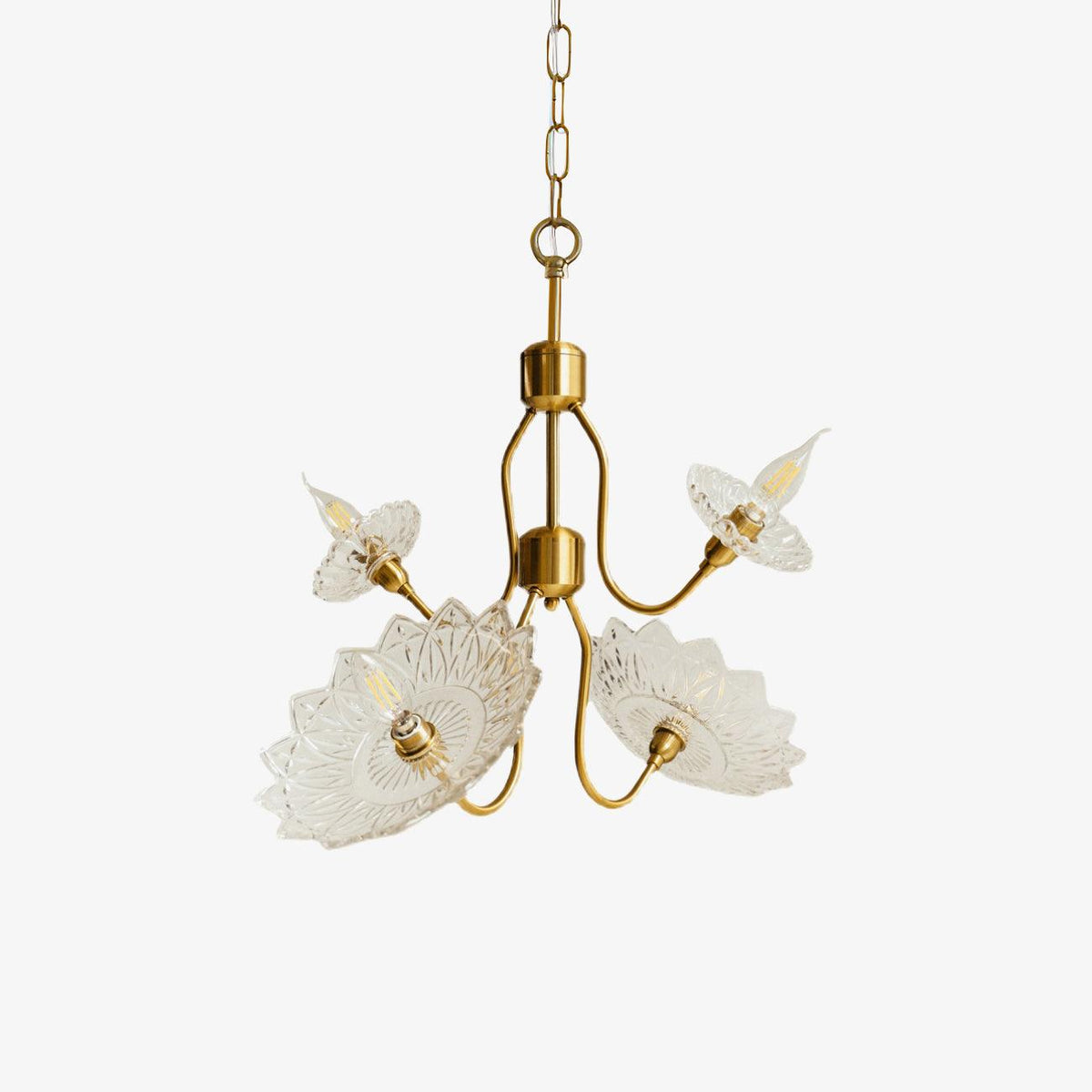 Monique Lhuillier Glass Butterfly Chandelier in Antique Copper