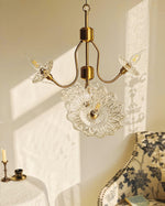 Monique Lhuillier Glass Butterfly Chandelier in Antique Copper