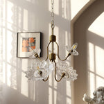 Monique Lhuillier Glass Butterfly Chandelier in Antique Copper