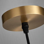 Monty Alabaster Pendant Light in Brass with Braided Cord