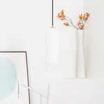 Monty Alabaster Pendant Light in Brass with Braided Cord