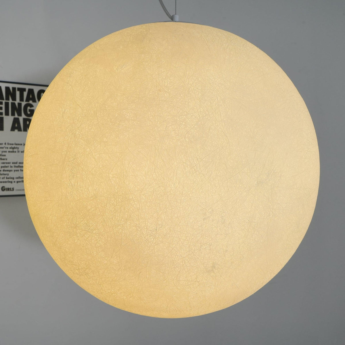 Moon Pendant Lamp – Celestial Resin Hanging Light for Modern Interiors