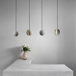 Moon Concrete Pendant Light – Modern Minimalist LED Ceiling Lamp