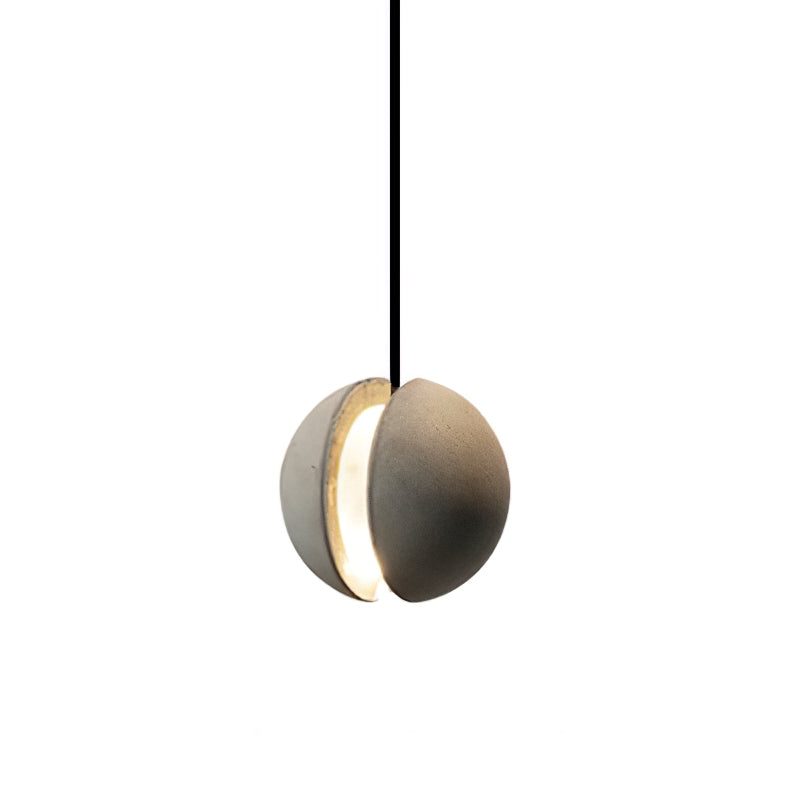 Moon Concrete Pendant Light – Modern Minimalist LED Ceiling Lamp