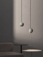 Moon Concrete Pendant Light – Modern Minimalist LED Ceiling Lamp
